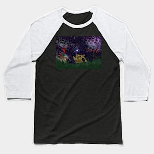 Cat Dragon Baseball T-Shirt